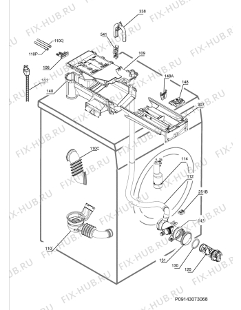 Взрыв-схема стиральной машины Electrolux EWF1698HEW - Схема узла Hydraulic System 272